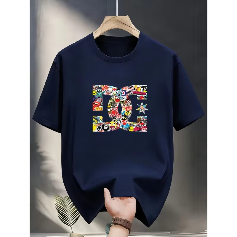Streetwear High End Brand - เสื้อยืดโอเวอร์ไซส์พิมพ์ลายแบรนด์หรูแฟชั่นแนวสตรีทแวร์ แขนสั้น ผ้าฝ้าย สไตล์ลำลอง สำหรับฤดูร้อน ปี