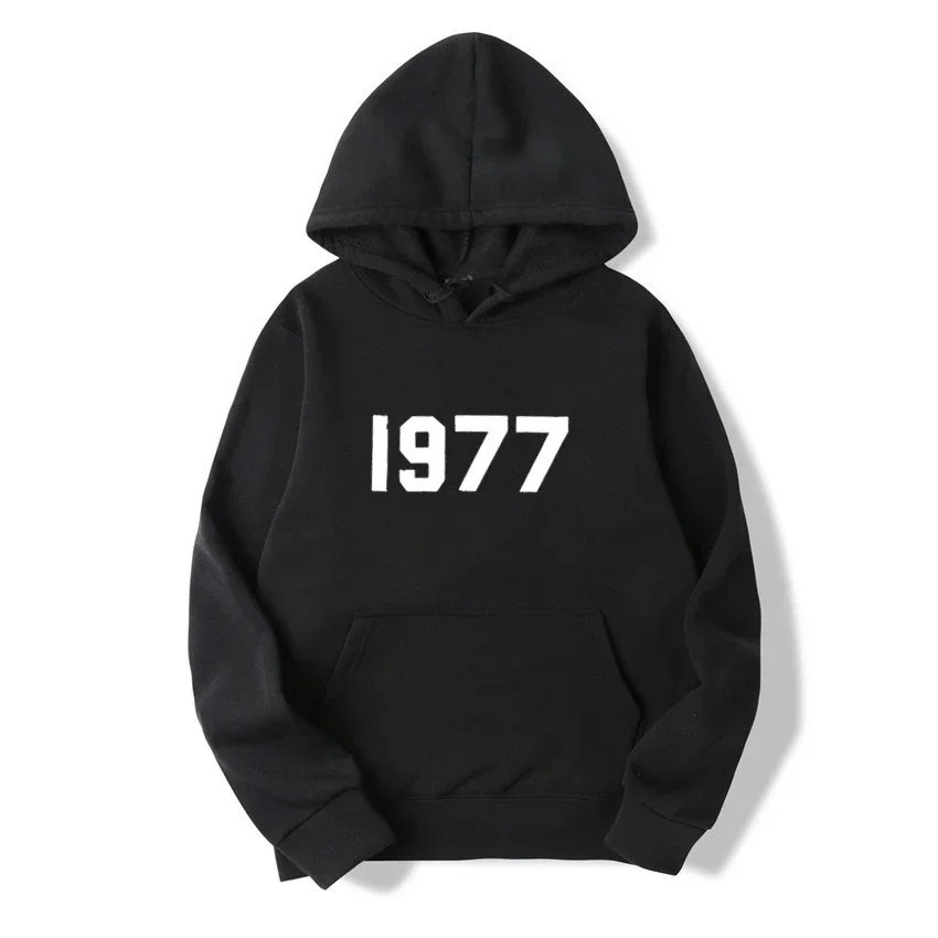 Fear Of God Essential - เสื้อฮู้ดเทรนดี้รุ่นปี 1977 - สตรีทแวร์ฮิปฮอปยอดนิยม - สไตล์เรียบง่าย