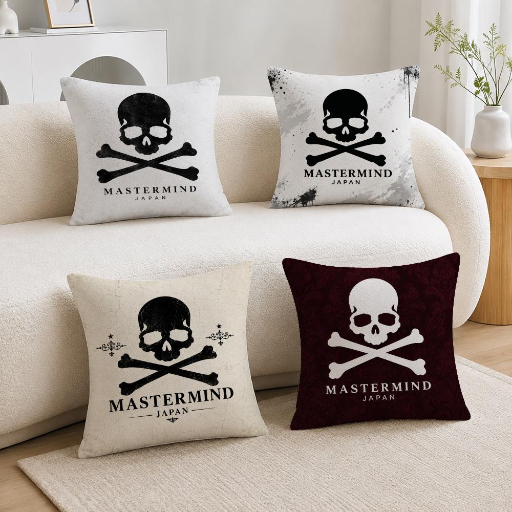 Streetwear Brand Japan - ปลอกหมอนอิงแบรนด์สตรีทแวร์ Mastermind Japan ปลอกหมอนอิงนุ่มสบาย ปลอกหมอนอิงขนฟูสำหรับตกแต่งโซฟา ห้องนอน