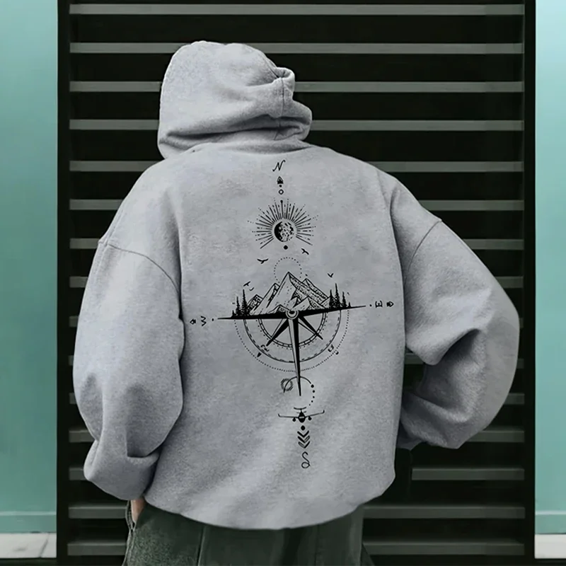 เข็มทิศวินเทจพิมพ์Hoodiesสําหร - Fear Of God Essential บทวิจารณ์และราคา