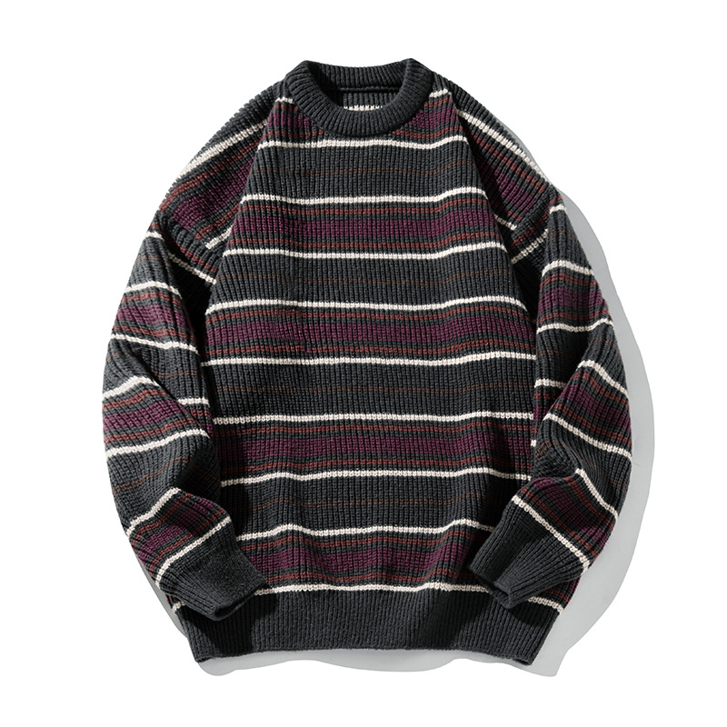 เสื้อสเวตเตอร์ถักลายทางสไตล์วิ - Streetwear Brand England บทวิจารณ์และราคา