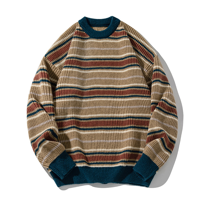 เสื้อสเวตเตอร์ถักลายทางสไตล์วิ - Streetwear Brand England บทวิจารณ์และราคา